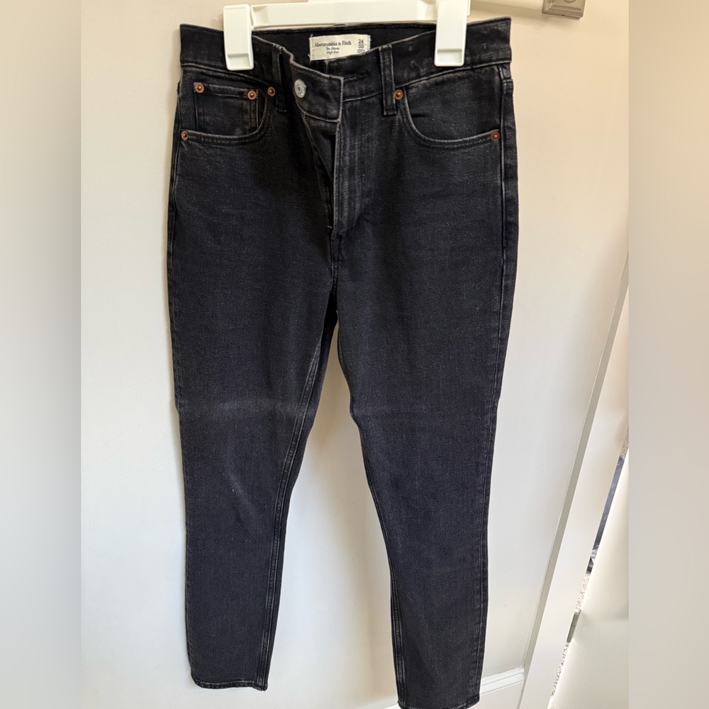 Abercrombie & Fitch Men's Black Slim Straight Jeans